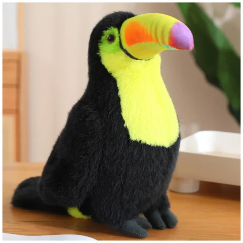 Pluszowy Ptak Tukan Pluszak Maskotka Przytulanka Żółty 20cm