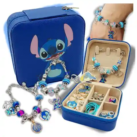 ZESTAW DO ROBIENIA BRANSOLETEK NASZYJNIKÓW Do Biżuterii LILO i STICH STITCH