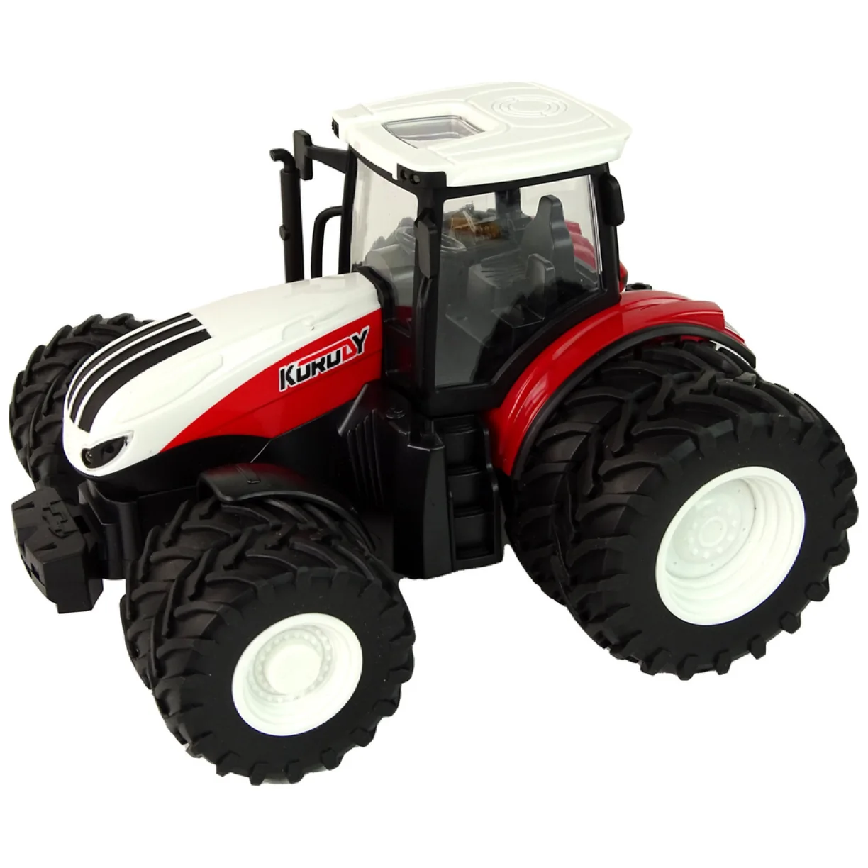 Traktor Zdalnie Sterowany z Przyczepą 1:24 Czerwony Zielony - obrazek 2