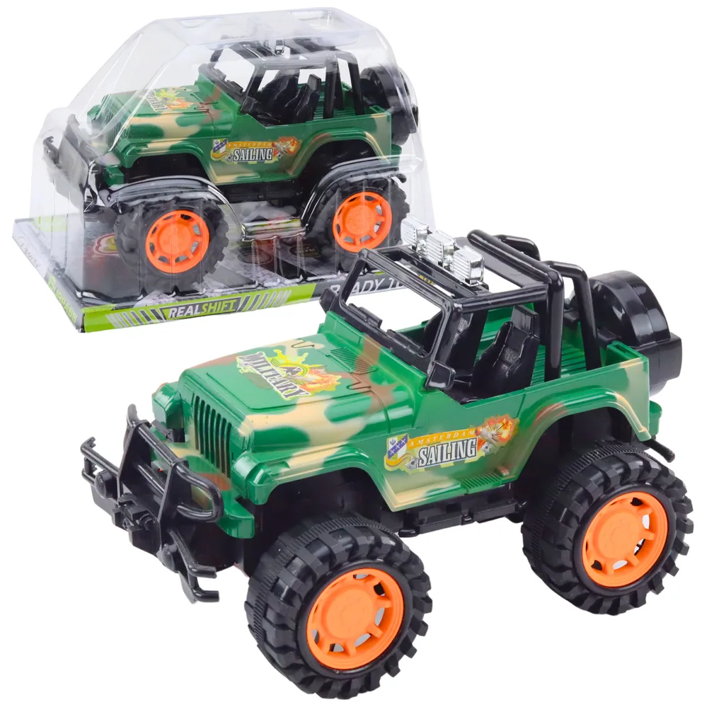 Duży Samochód Terenowy Militarny Off-Road Zielony 25cm