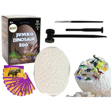 Zestaw Archeologiczny Wykopaliska Ogromne Jajo 12 Figurek Dinozaur