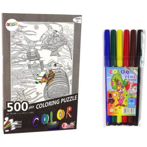 Puzzle Do Kolorowania 500 Elementów Ryby Ocean