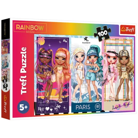 Puzzle - 100 - Tęczowe laleczki - Rainbow High - Trefl 16444