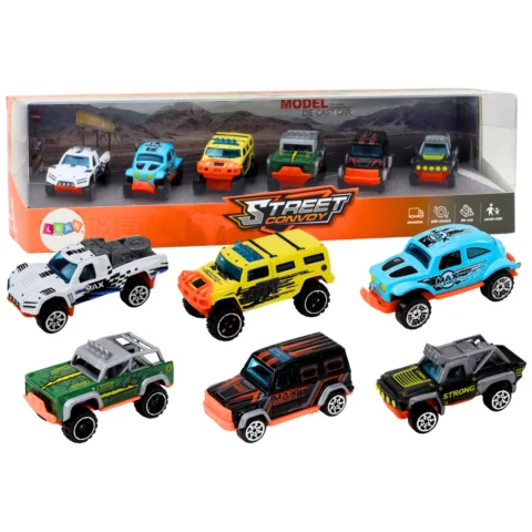 Zestaw Metalowych Autek Terenowych 1:64 6 sztuk