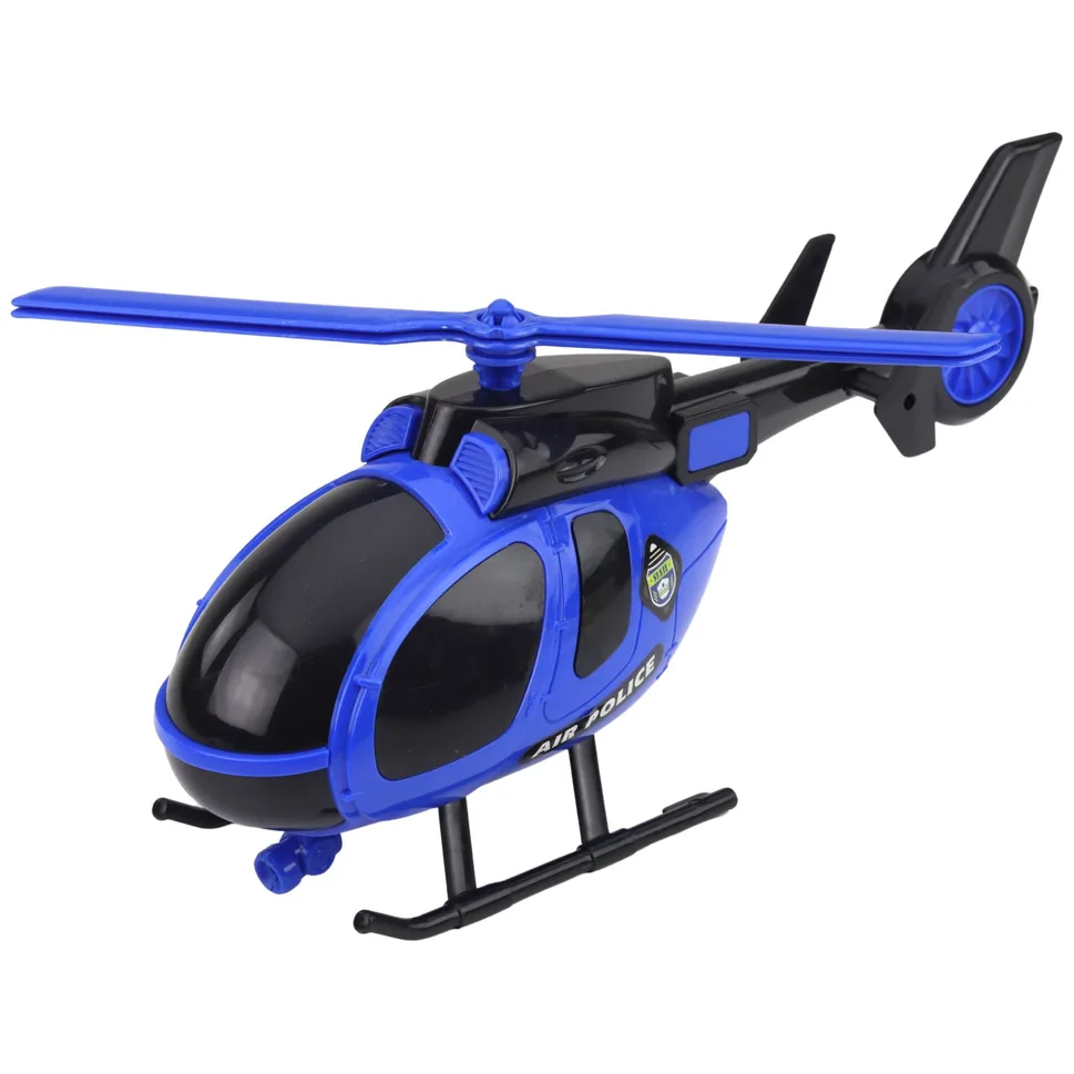 Zestaw Policyjny Ciężarówka Laweta Auto Helikopter Światła Dźwięk - obrazek 6