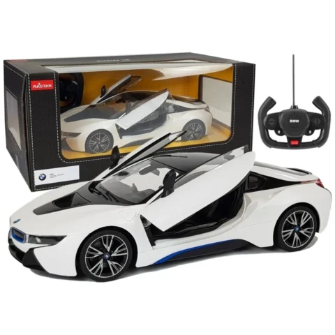 Auto R/C BMW i8 Rastar 1:14 Biały Drzwi Automatyczne