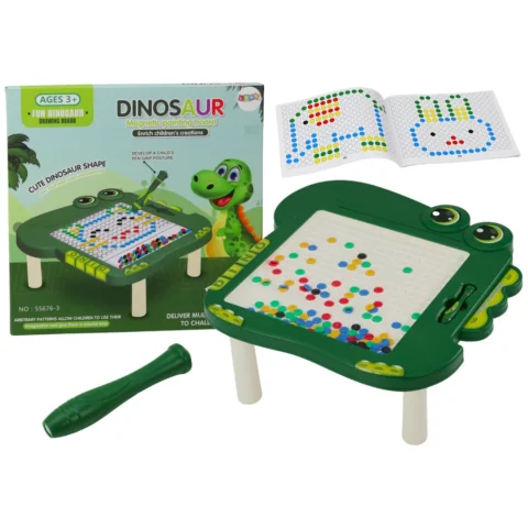 Stolik Tablica Magnetyczna Edukacyjna Dinozaur Pad Układanka Zielona