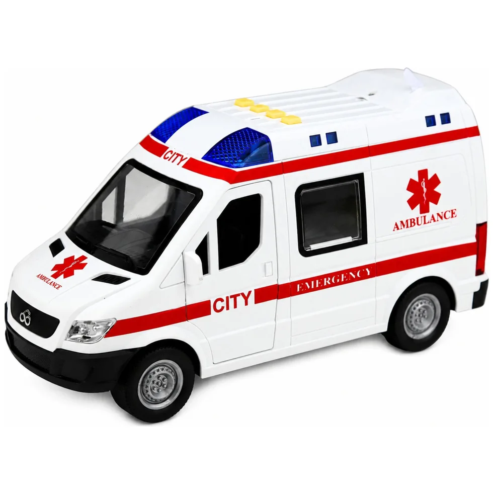 Karetka Pogotowia Ambulans Nosze Napęd Światła Dźwięki Biała 1:10 - obrazek 4