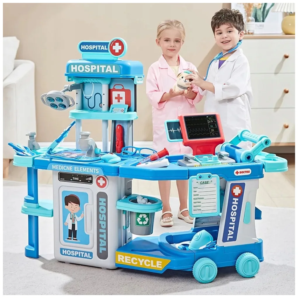 Zestaw Lekarski Szpital W Walizce 2w1 Światła Dźwięki Akcesoria - obrazek 3