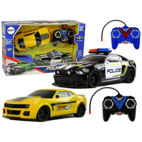 Autka R/C Pościg Policyjny Patrol Żółte Auto Sportowe Piloty
