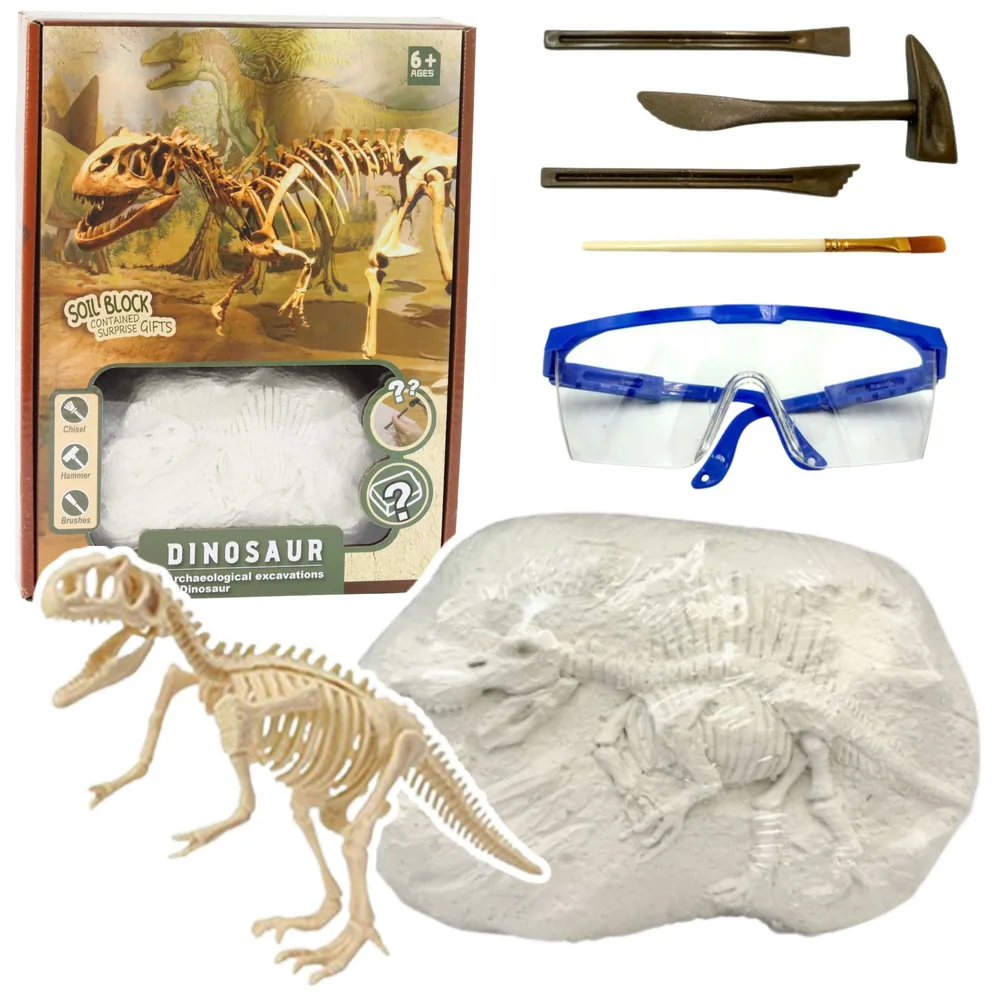 Zestaw Paleontologa Wykopaliska Szkielet Dinozaura Narzędzia