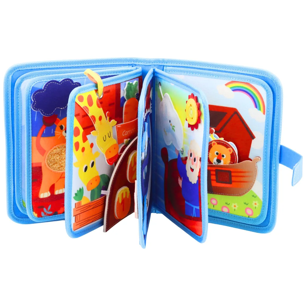 Książeczka Edukacyjna Sensoryczna Filcowa 3D Arka Noego Zwierzęta - obrazek 2
