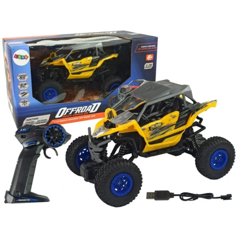 Terenowe Auto Off- Road Zdalnie Sterowane 2,4 GHz 1:16 Żółte