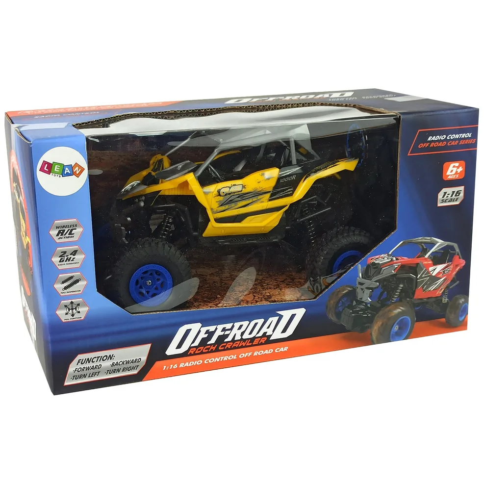 Terenowe Auto Off- Road Zdalnie Sterowane 2,4 GHz 1:16 Żółte - obrazek 6
