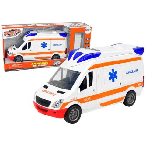 Interaktywne Auto Karetka Ambulans + Nosze Światło Dźwięk
