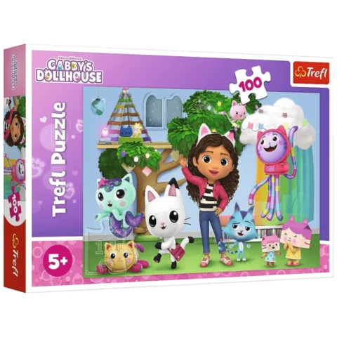 Puzzle - 100 - Koci Domek Gabi - Trefl 16464