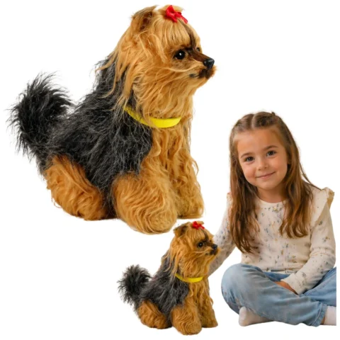 Interaktywny Pies Piesek Yorkshire terrier York  Pluszowy Szczeka Rusza Ogonem