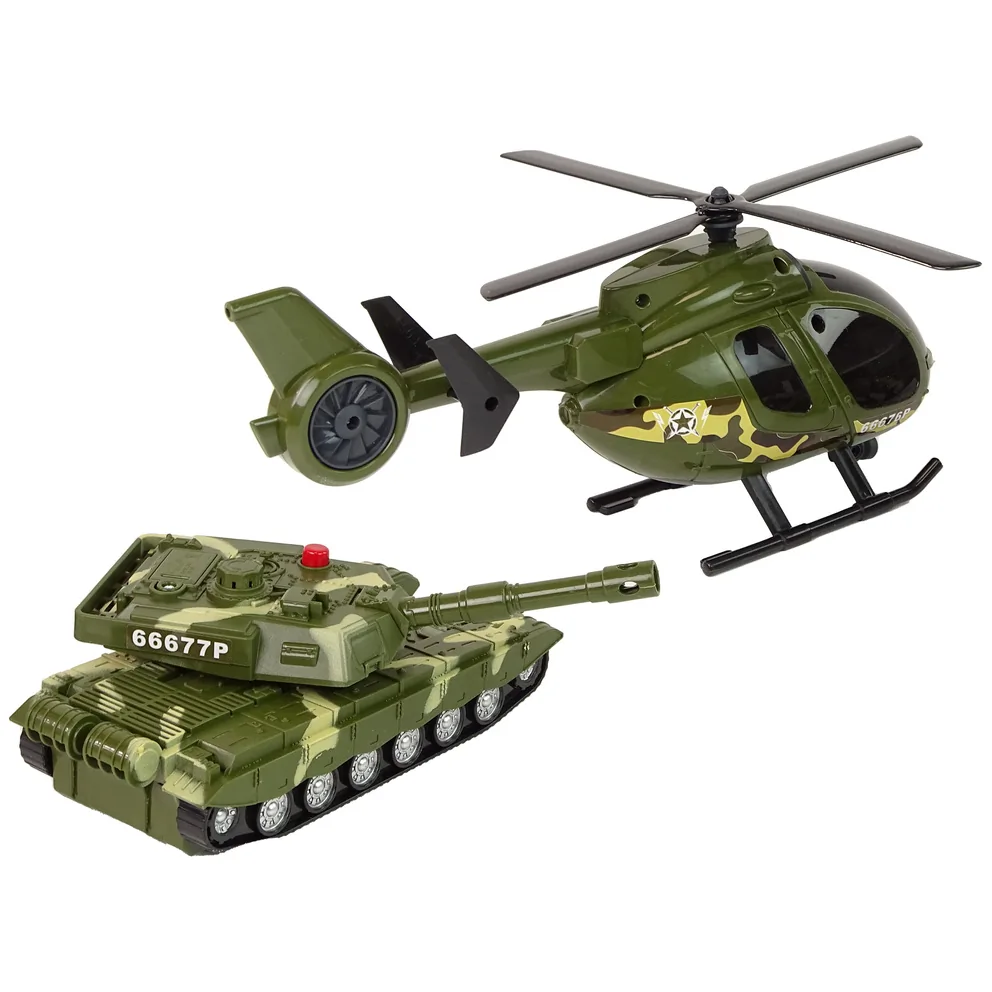 Zestaw Militarny Czołg Napęd Frykcyjny Helikopter - obrazek 4