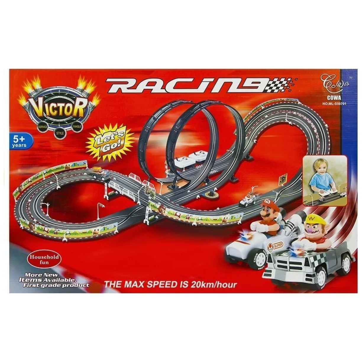 Tor Samochodowy + 2 Auta Mario RC 452cm 20km/h - obrazek 4