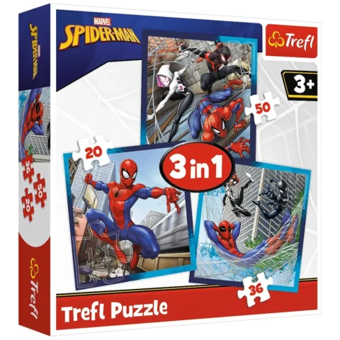 Puzzle - 3w1 (20, 36, 50) - Pajęczy przyjaciele - Disney Marvel Spiderman - Trefl 34874