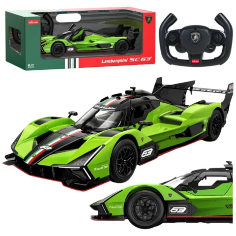 Auto Wyścigowe Lamborghini SC63 Zdalnie Sterowane RC Rastar Zielone 1:14