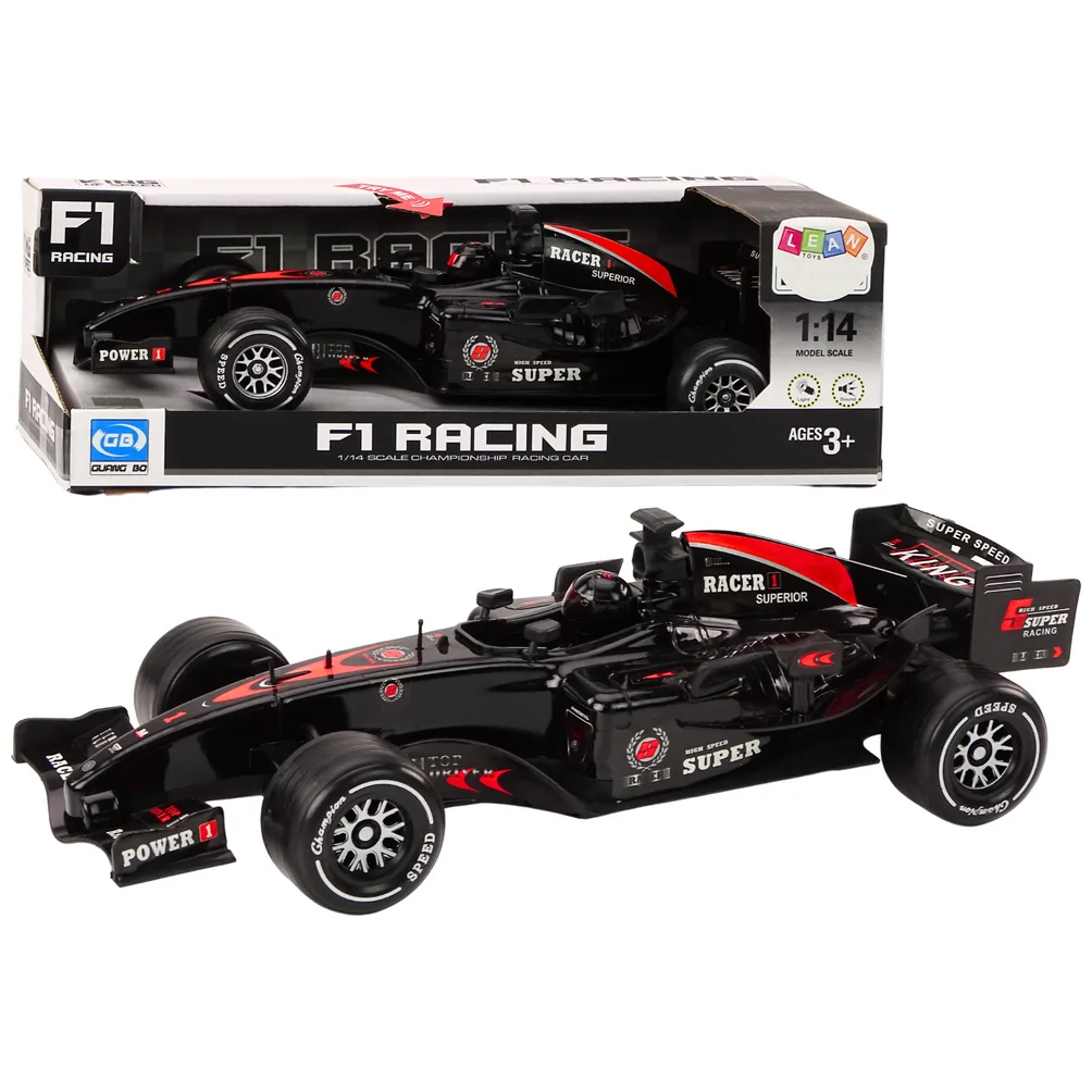 Wyścigówka Samochód Sportowy F1 Z Napędem 1:14 Czarna Dźwięki