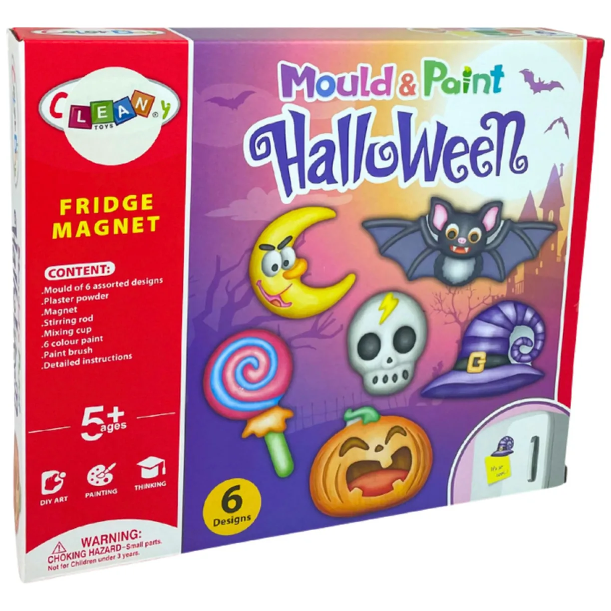 Zestaw Kreatywny DIY Halloween Magnesy Odlewy Gipsowe Dynia - obrazek 4