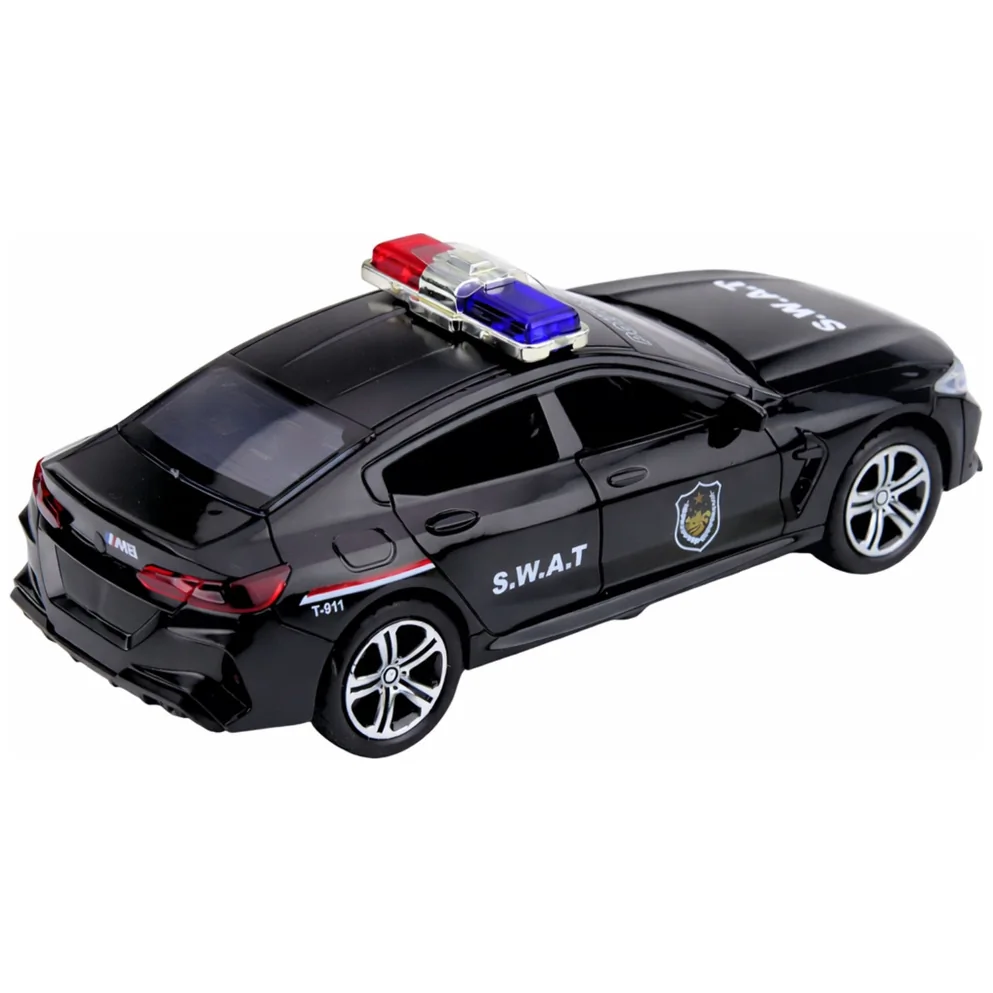Auto Jednostki Specjalnej SWAT Otwierane Drzwi Napęd Światła Dźwięki Czarny - obrazek 4