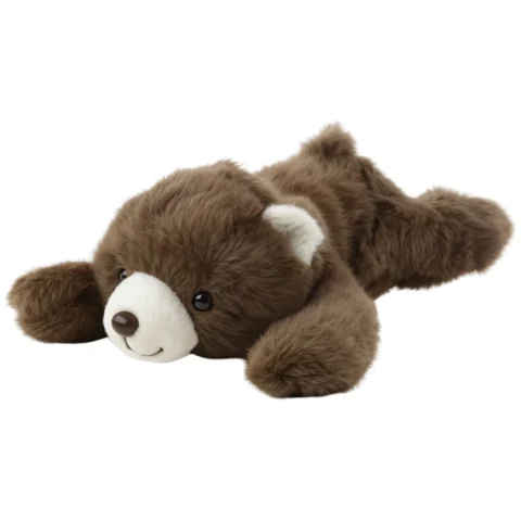 Pluszowa Maskotka Przytulanka Leżący Niedźwiedź Brązowy 30cm