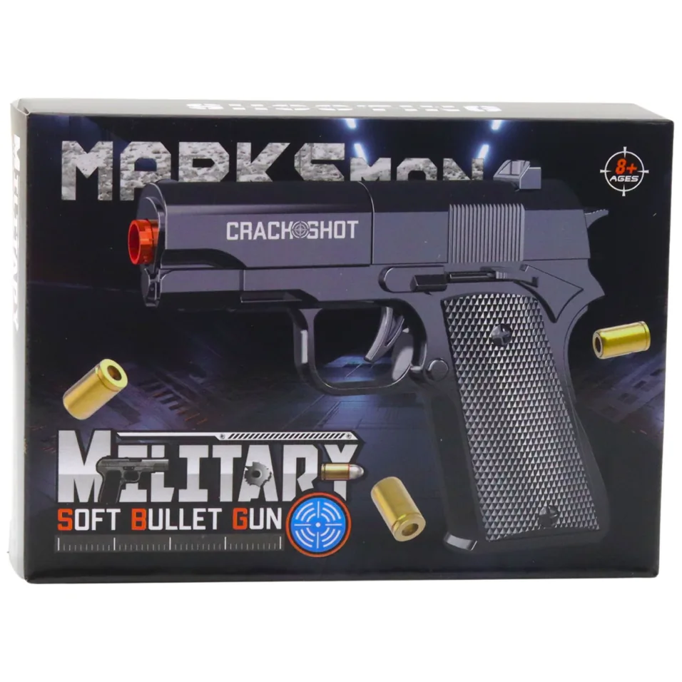 Mini Pistolet Broń Na Naboje I Łuski Czarny 13,5 cm - obrazek 5