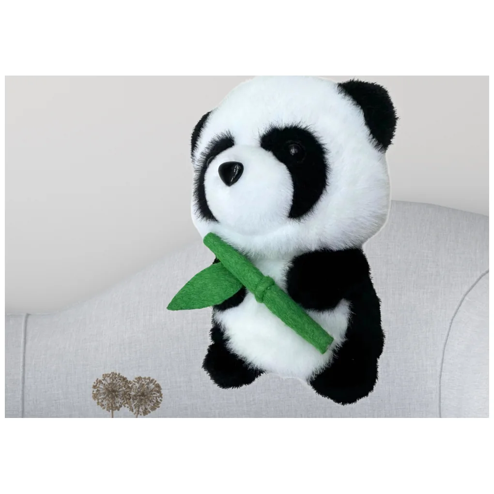 Pluszowa Maskotka Przytulanka Panda Z Bambusem 18cm - obrazek 3