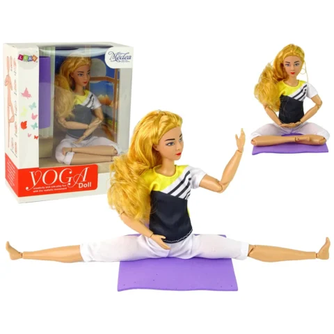 Lalka Dla Dzieci Mata Joga Długie Blond Włosy