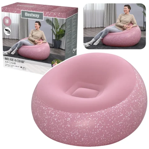 Fotel Dmuchany Siedzisko Różowy Inflate A Chair Bestway 75155