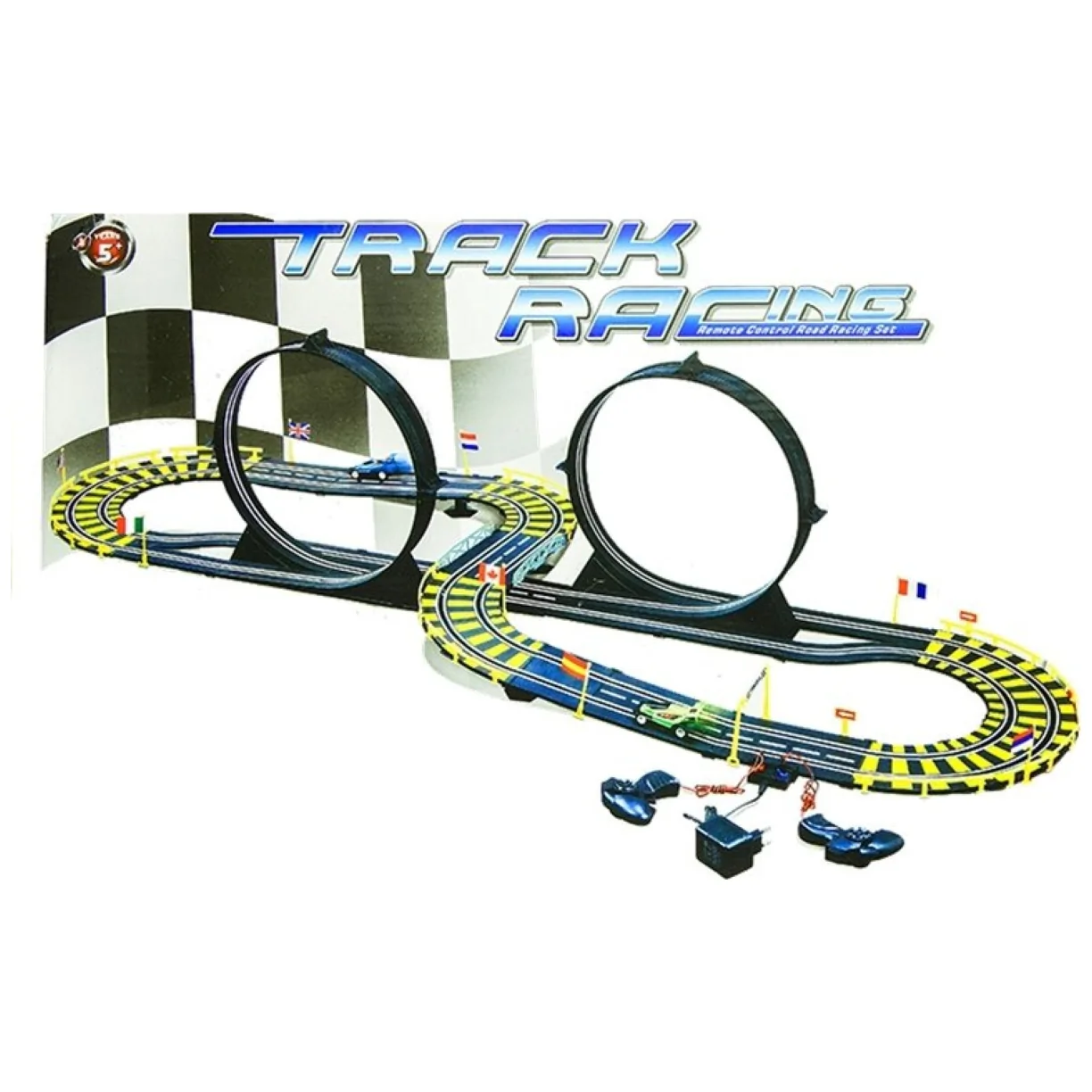 Tor Samochodowy Track Racing Dwa Auta Pętle Zasilacz 565 cm - obrazek 11