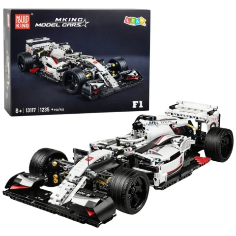 Klocki Konstrukcyjne Samochód Wyścigowy F1 Biało-Czerwony 1235 el.