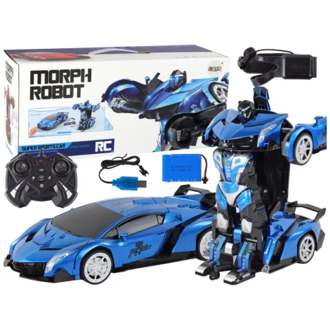 Samochód- Robot Transformacja R/C 1:10 Niebieski Sterowanie Gestami