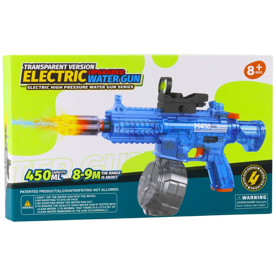 Elektryczny Pistolet Na Wodę M416 Podświetlany Celownik 450 ml 8-10 m - obrazek 5