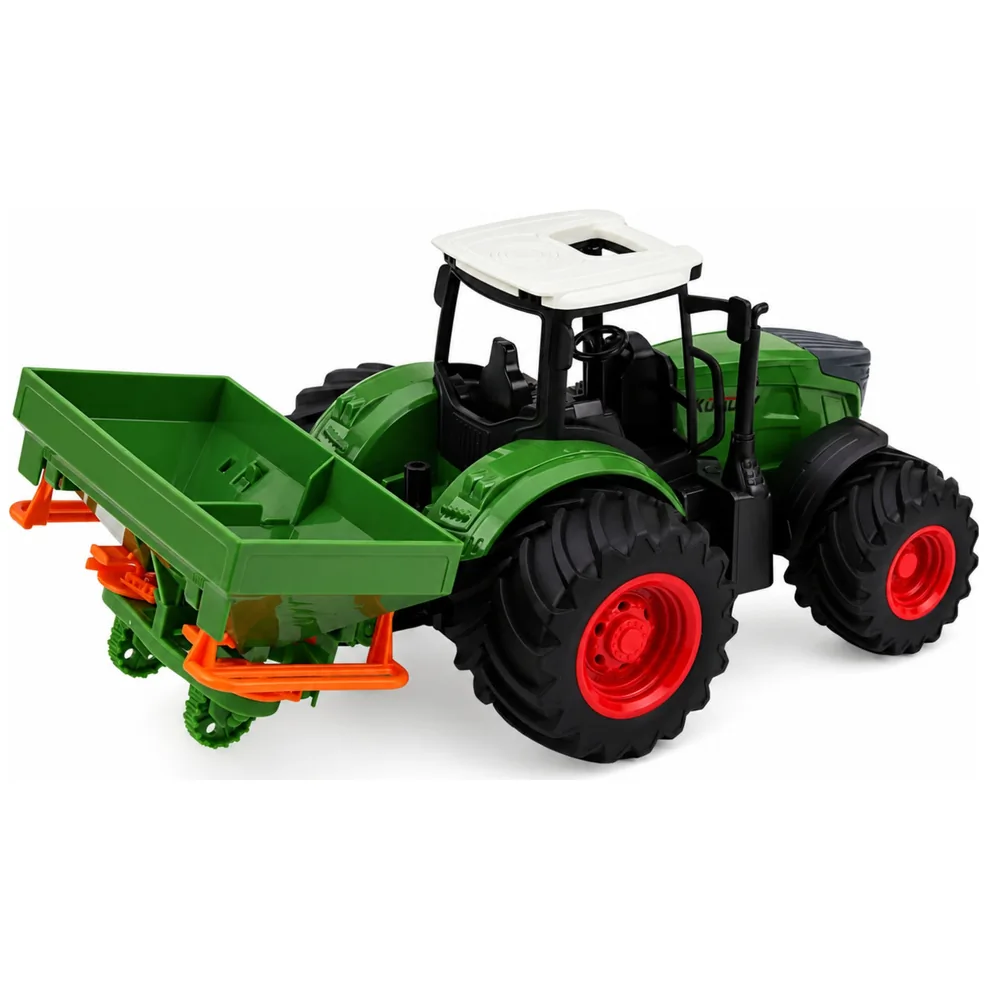 Traktor Rolniczy Farmerski z Siewnikiem Gumowe Koła Maszyna Rolnicza 1:24 - obrazek 3