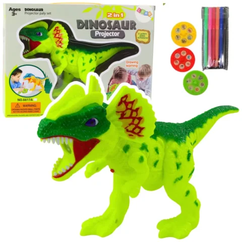 Projektor Dinozaur Do Rysowania Malowania 18 Obrazków Pisaki 2w1