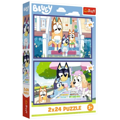 Puzzle - 2x24 - Zabawna Bluey - Trefl 34446