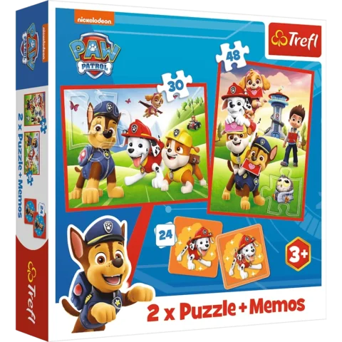 Puzzle + MEMOS - 2w1 (30,48) - Psia ekipa w akcji - Psi Patrol - Trefl 93337