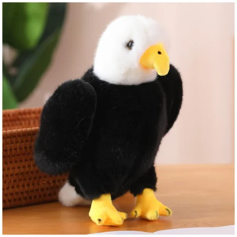 Pluszowy Orzeł Ptak Pluszak Maskotka Przytulanka Czarno Biały 25cm