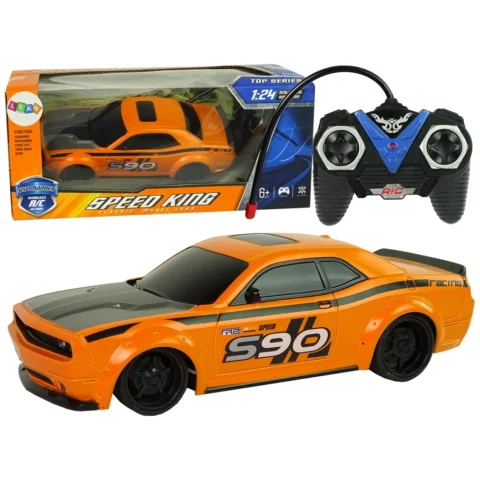 Zdalnie Sterowane Auto Sportowe 1:24 Wyścigi Pomarańczowe 27 R/C Pilot