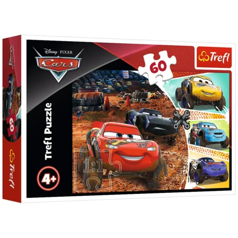 Puzzle - 60 - Zygzak McQueen z przyjaciółmi - Disney Cars 3 - Trefl 17327