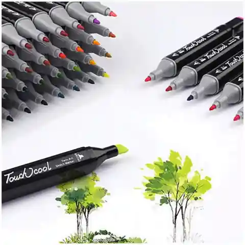 MARKERY ALKOHOLOWE 168 SZT Flamastry Mazaki Pisaki Dwustronne Pro + TORBA Kolor: czarny, wielokolorowy