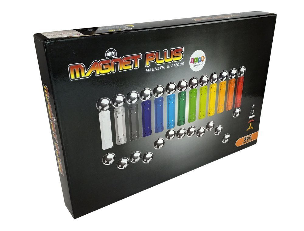 Zestaw Magnastix Klocki Magnetyczne 560 + Tablica - obrazek 7