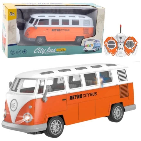 Autobus Retro City Bus Zdalnie Sterowany RC Światła 1:30