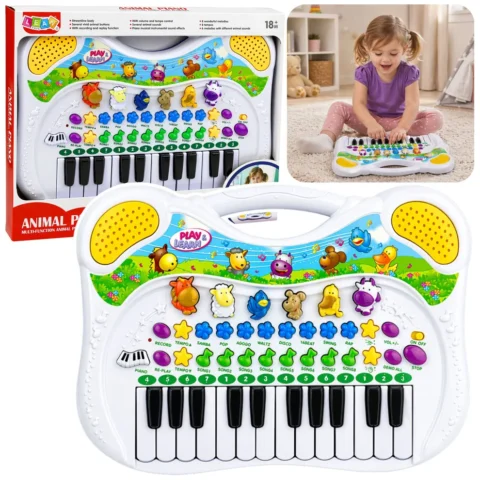 Interaktywne Pianinko Edukacyjne Dla Dzieci Dźwięki Zwierzątek Melodie