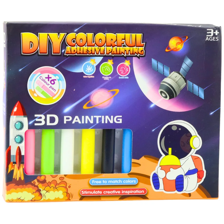 Zestaw Do Malowania Kosmos 3D DIY 6 Farbek Zawieszki 12 szt. - obrazek 4