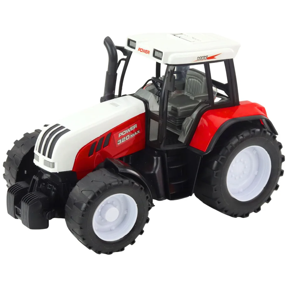 Traktor Rolniczy Farmerski Z Przyczepą Mieszalnik Paszy Czerwony 60cm - obrazek 3